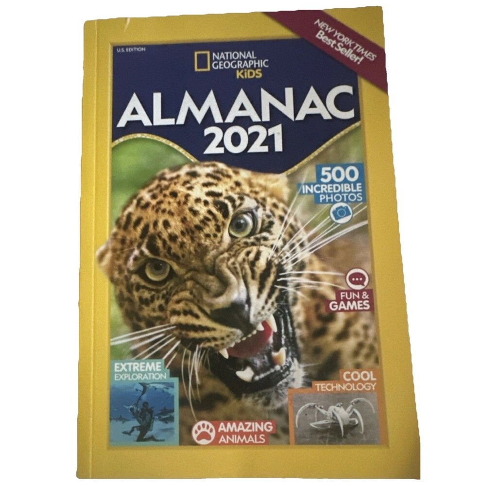 National Geographic Kids Almanac 2021 Hardcover Animals STEM Homeschool Book